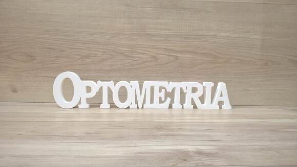 Palavra decorativa PERSONALIZADA - OPTOMETRIA - linha BK