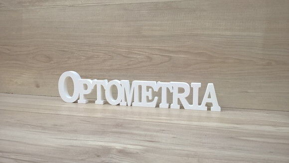 Palavra decorativa PERSONALIZADA - OPTOMETRIA - linha BK