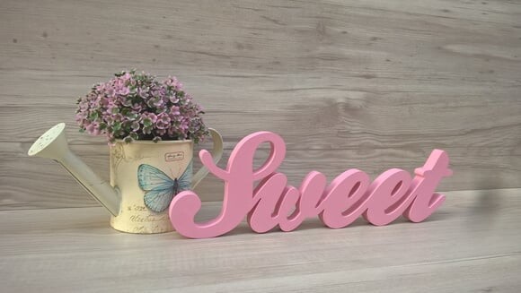 Palavra Decorativa Sweet - Clássico
