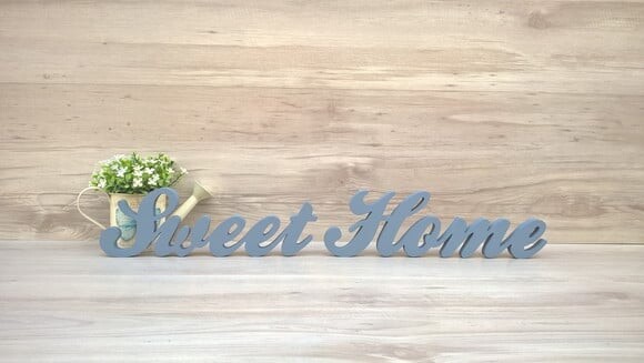 Palavra decorativa Sweet Home - clássico
