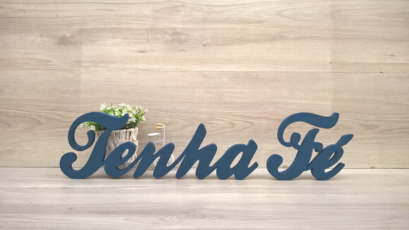 Palavra decorativa Tenha Fé - clássico