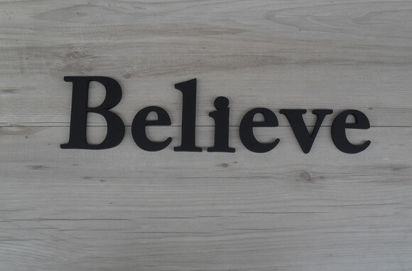 Palavra MDF de Parede - Believe