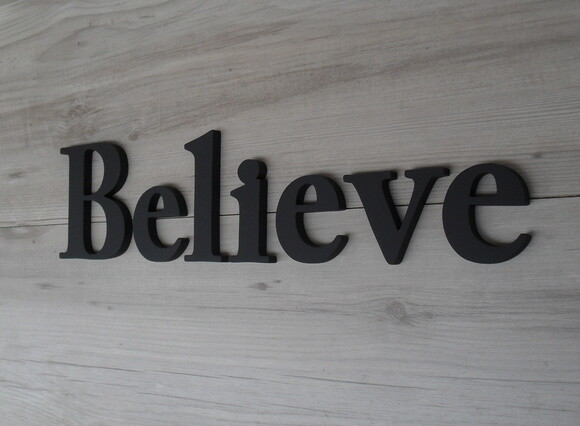 Palavra MDF de Parede - Believe