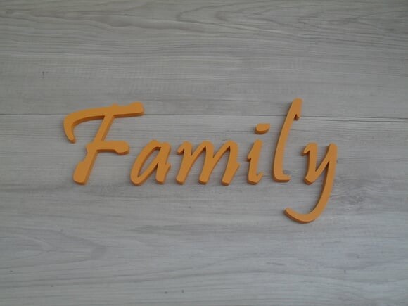 Palavra MDF de Parede - Family