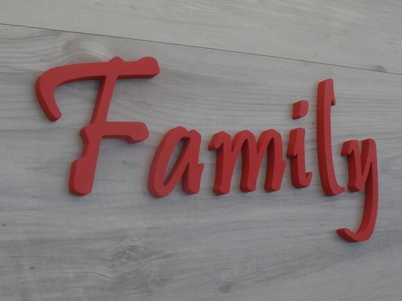 Palavra MDF de Parede - Family
