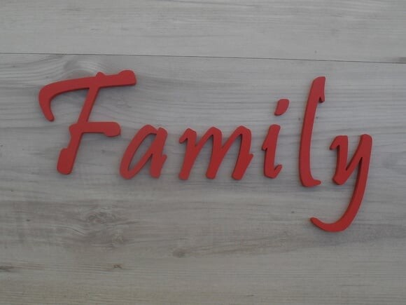 Palavra MDF de Parede - Family