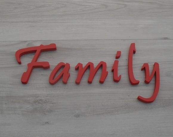 Palavra MDF de Parede - Family