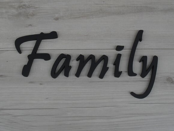 Palavra MDF de Parede - Family