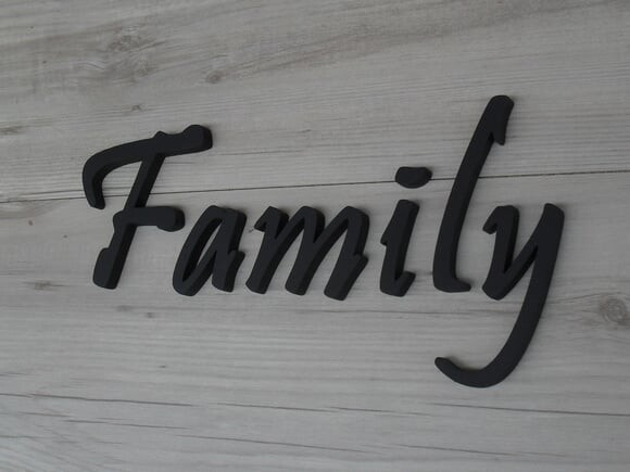 Palavra MDF de Parede - Family