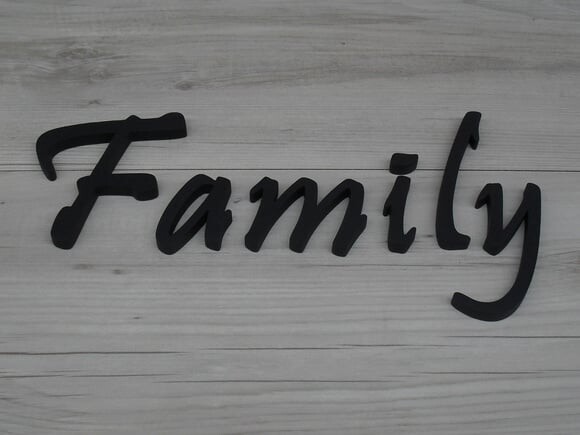 Palavra MDF de Parede - Family