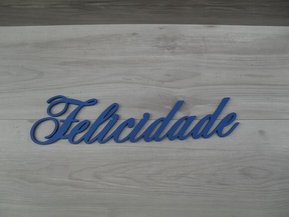 Palavra MDF de Parede - Felicidade