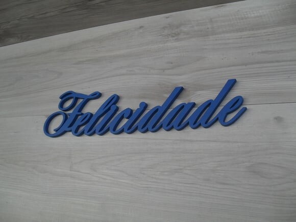 Palavra MDF de Parede - Felicidade