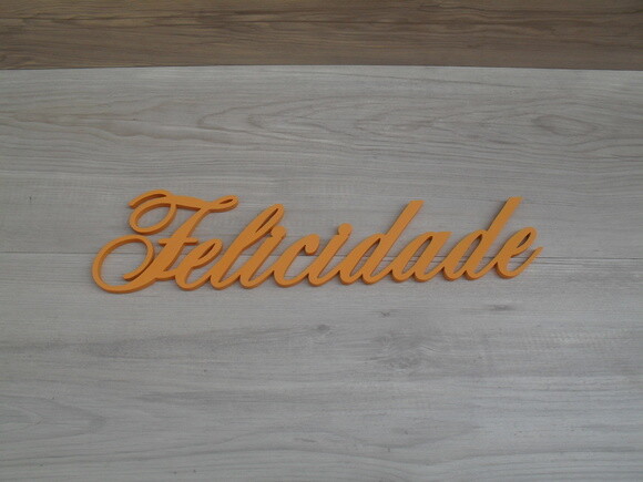 Palavra MDF de Parede - Felicidade