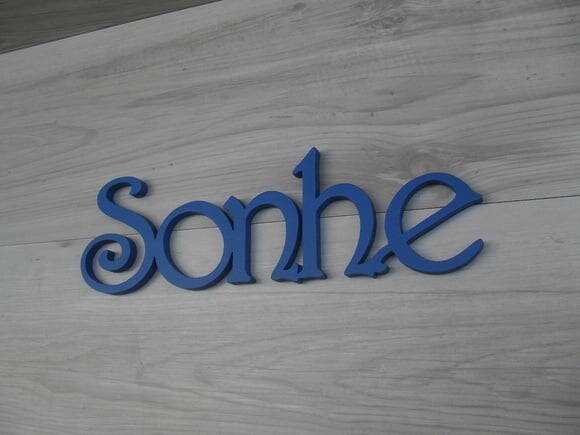 Palavra mdf de Parede - Sonhe