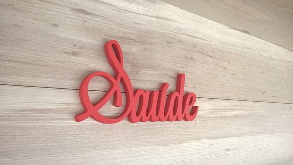 Palavra MDF de Parede - Saúde - linha LS
