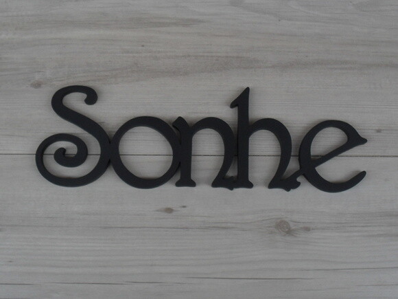 Palavra mdf de Parede - Sonhe