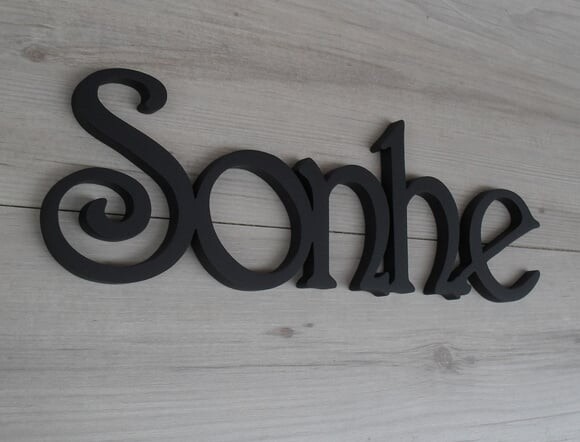 Palavra mdf de Parede - Sonhe