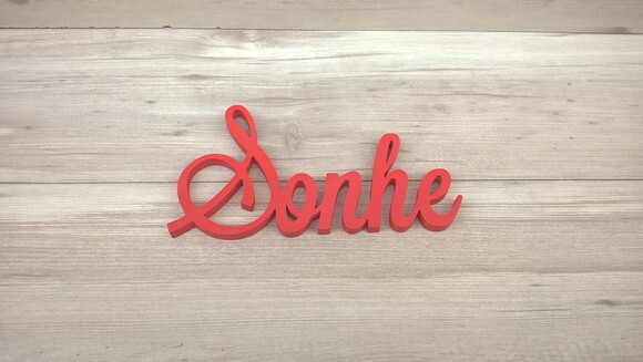Palavra mdf de Parede - Sonhe - Linha Ls