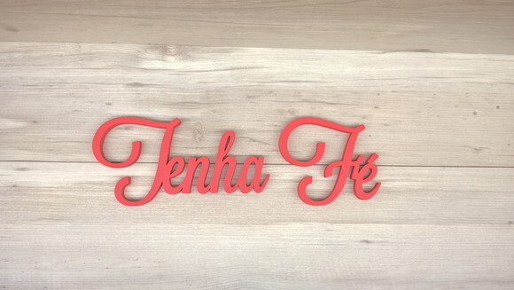 Palavra MDF de Parede - Tenha Fé