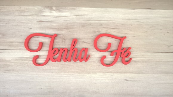 Palavra MDF de Parede - Tenha Fé