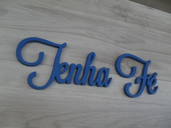Palavra MDF de Parede - Tenha Fé