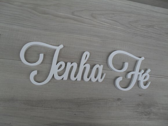 Palavra MDF de Parede - Tenha Fé