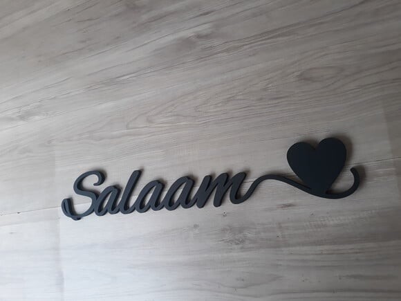 Palavra personalizada em mdf para parede - Salaam
