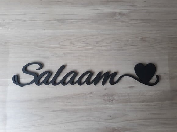 Palavra personalizada em mdf para parede - Salaam