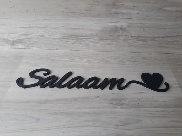 Palavra personalizada em mdf para parede - Salaam