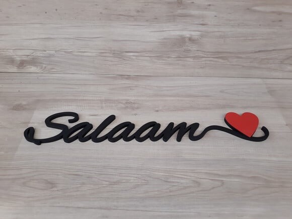 Palavra personalizada em mdf para parede - Salaam