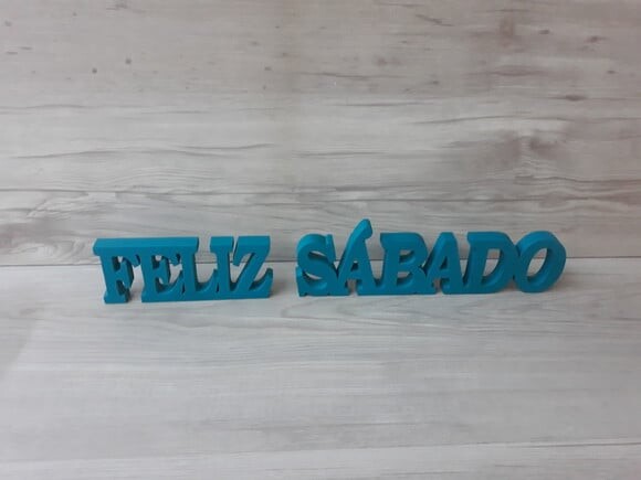 Palavras decorativas FELIZ SÁBADO - Linha BK