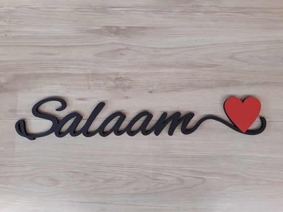 Palavra personalizada em mdf para parede - Salaam