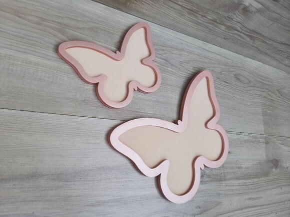 Par Borboletas de Parede em mdf