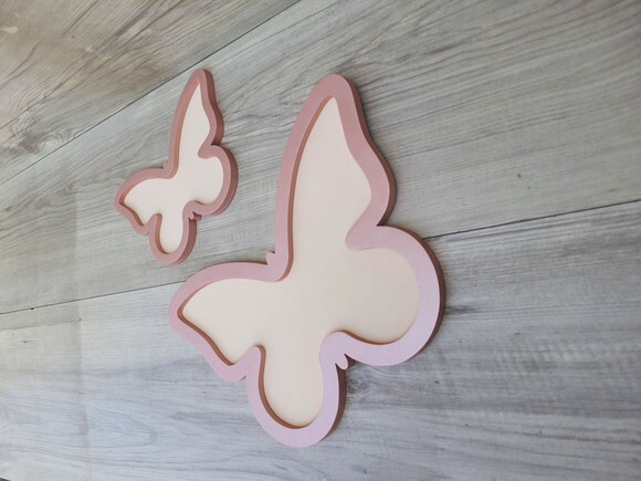 Par Borboletas de Parede em mdf