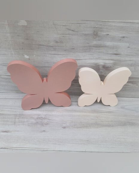 Par de Borboletas de Mesa em mdf - 18 e 15 cm