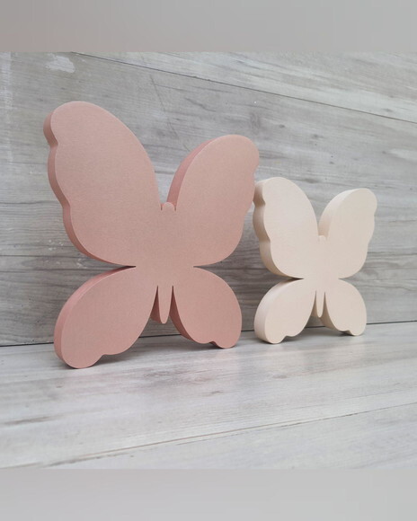 Par de Borboletas de Mesa em mdf - 18 e 15 cm