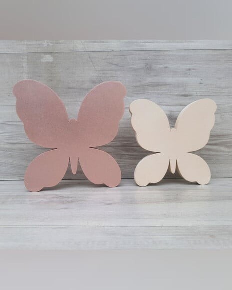 Par de Borboletas de Mesa em mdf - 18 e 15 cm