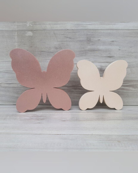 Par de Borboletas de Mesa em mdf - 18 e 15 cm