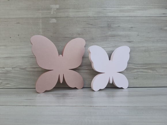 Par de Borboletas de Mesa em mdf - 18 e 15 cm