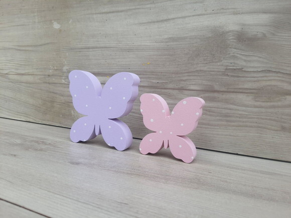 Par de Borboletas de Mesa em mdf - 8 e 6 cm