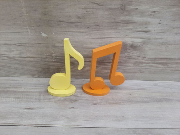 Par Notas Musicais em mdf - Peça de Mesa - 15 cm