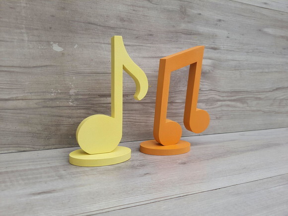 Par Notas Musicais em mdf - Peça de Mesa - 15 cm