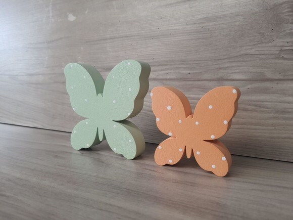 Par de Borboletas de Mesa em mdf - 8 e 6 cm