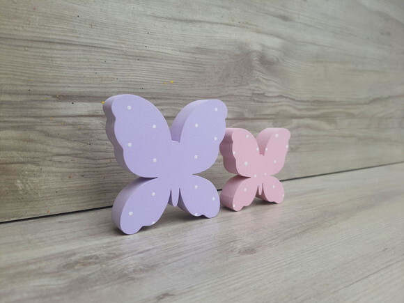 Par de Borboletas de Mesa em mdf - 8 e 6 cm