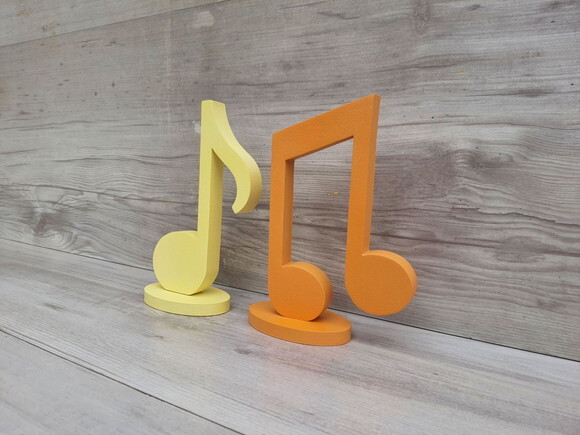 Par Notas Musicais em mdf - Peça de Mesa - 15 cm