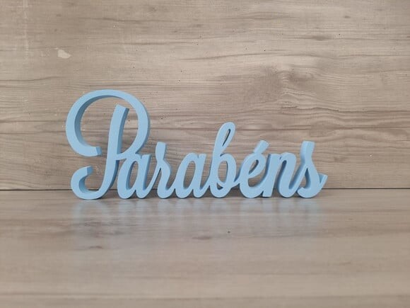Parabéns - Palavra Decorativa de Mesa - Linha Ls
