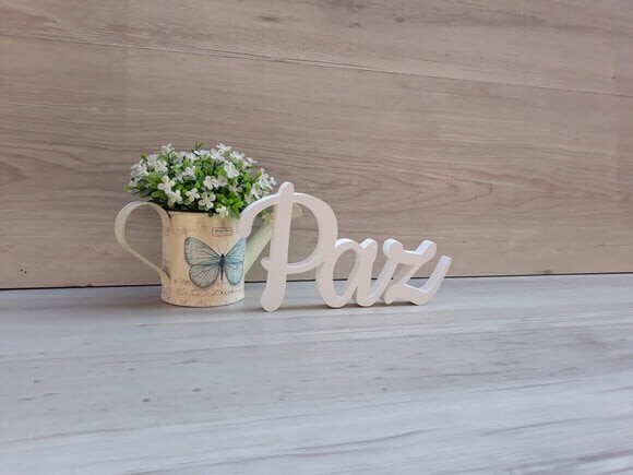 Paz - linha CK - Palavra de mesa em MDF