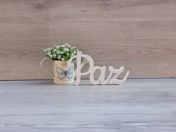 Paz - linha CK - Palavra de mesa em MDF