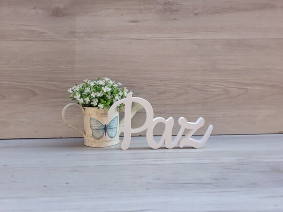Paz - linha CK - Palavra de mesa em MDF