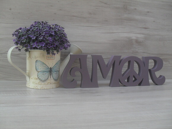 Paz e Amor horizontal - linha Hippie - 8 cm